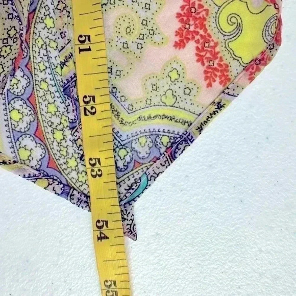 Robbie Bee Boho Paisley Handkerchief Hem Asymmetric Chiffon Crepe Dress Size 12 - Picture 8 of 11